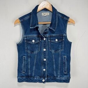 Madewell Denim Fitted Vest In Rocco Wash - Medium